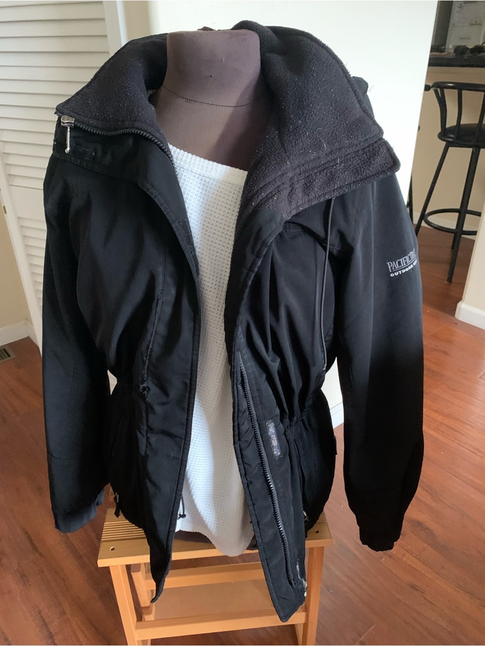 Pacific Trail Women's Black Utility Jacket with Fleece Collar
